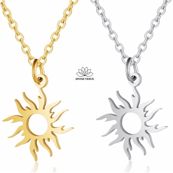 DIVINE VENUS Jewelry - Sun Necklace | Stainless Steel
